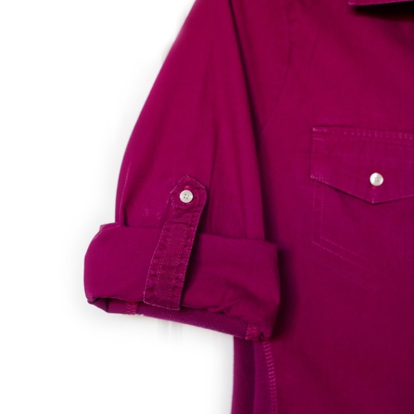 Converse One Star Roll Tab Long Sleeve Red Shirt Size L - Picture 4 of 12